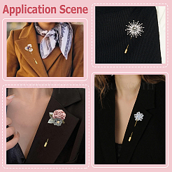 60 шт. латунные значки с круглым лотком KK-SC0005-02