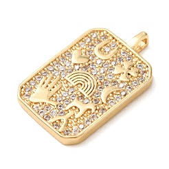 Messing micro pave klare zirkonia anhänger&nbsp;LS-CU-CBA2F8A-02G