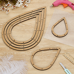 6шт 6 набора шаблонов для МДФ-панелей для стекла&nbsp;DIY-WH0308-698A