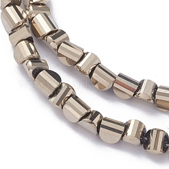 Стеклянные бусины с гальваническим покрытием  EGLA-L023A-FP01