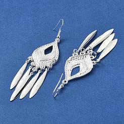 Серьги-люстры из серебряного сплава&nbsp;LS-EJEW-D092-02B-S