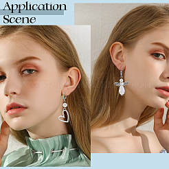 2 стиль фурнитуры для сережек с застежкой-рычагом из нержавеющей стали 304&nbsp;STAS-SC0008-10P