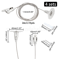 Регулируемые настенные крючки из нержавеющей стали AJEW-WH0018-88P