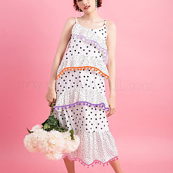 60 ярд полиэстеровой разноцветной бахромы из помпонов двух цветов&nbsp;OCOR-GL0001-32