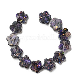 Окрашенная натуральная императорская яшма с нитями смоляных бусин G-G083-G02-01