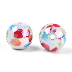 Печатные непрозрачные акриловые бусины&nbsp;MACR-T048-04C