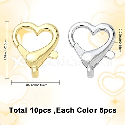 10 шт. 2 цвета сплава застежки-клешни омара&nbsp;FIND-YW0009-35