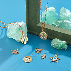 10шт 5 стиля латунные микропаве прозрачные подвески с кубическим цирконием KK-BBC0003-54