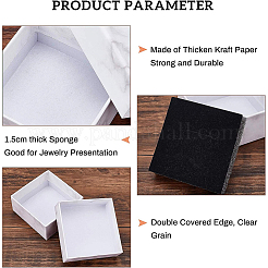 Квадратные крафт-картонные шкатулки&nbsp;AJEW-BC0005-80