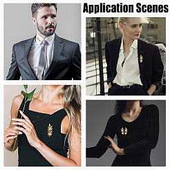 8 пара булавок из сплава листового металла для лацканов одежды рюкзака&nbsp;JEWB-HY0001-51G