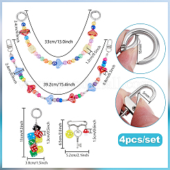 2 шт. круглые акриловые бусины в форме сердца&nbsp;HJEW-PH02201