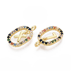 26шт латунные подвески с микропаве и кубическим цирконием&nbsp;KK-R218-02G-02