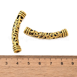 Perline tubolari a forma di fiore cavo e curvo in lega stile tibetano&nbsp;FIND-Z063-32AG