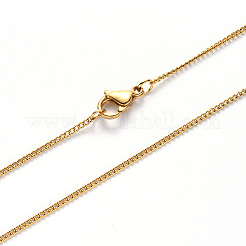 Ожерелье из нержавеющей стали 304 с панцирной цепью NJEW-S420-001B-G