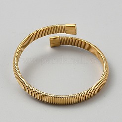 Браслеты-манжеты из нержавеющей стали 304 для женщин&nbsp;BJEW-WH0001-24G