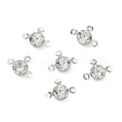 Liens de composants de lustre en verre transparent pavé de laiton&nbsp;FIND-WH0152-919S