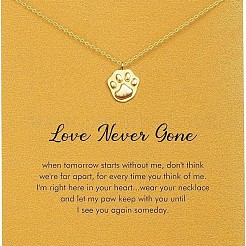 Латунные ожерелья с подвеской в виде отпечатка лапы для женщин&nbsp;FS-WGE406C-01