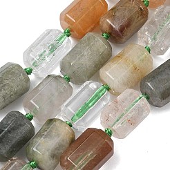 Нити бусин из натурального зеленого рутилированного кварца&nbsp;G-C270-L01