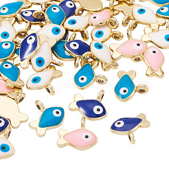 Подвески из эмали из сплава 40 шт.&nbsp;ENAM-PJ0001-15