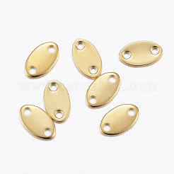 201 ステンレススチールリンクコネクター  オーバル  ゴールドカラー  6x3.2x1mm  穴：1mm&nbsp;STAS-H557-05G