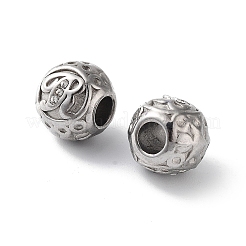 Европейские бусины из нержавеющей стали 304 со стразами STAS-A092-10R-P