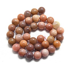 Естественный окаменелого дерева круглые бусины пряди G-D356-C01-12mm