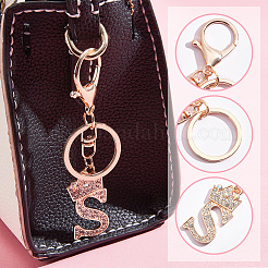 2 шт. 2 стиля блестящие стразы буква s подвеска брелок KEYC-DC0001-04