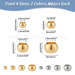 800 шт. 8 стиля 304 нержавеющая сталь разделительные бусины&nbsp;STAS-WR0001-35