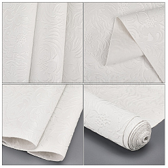 1 лист тисненой ткани с цветочным узором из искусственной кожи&nbsp;DIY-CL0002-19E