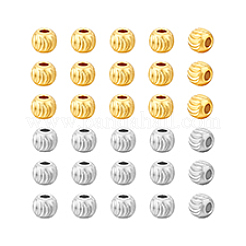 30 шт. 2 цвета 925 бусины-разделители из стерлингового серебра&nbsp;STER-PH0003-86