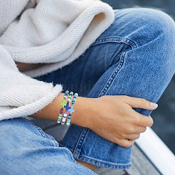 11шт браслеты из полимерной глины&nbsp;BJEW-SW001596