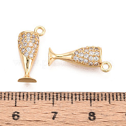 Подвески из латуни с прозрачным фианитом KK-T074-101G