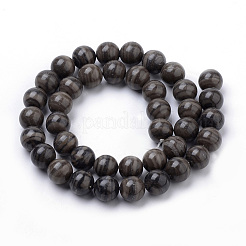 Perles de jaspe en bois naturel et dentelle de pierre&nbsp;G-S259-40-16mm
