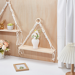 Supports muraux rectangulaires en bois&nbsp;HJEW-WH0036-144
