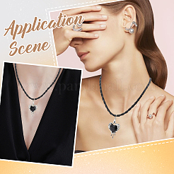 Изготовление 30 модного плетеного ожерелья из искусственной кожи NJEW-SC0001-31