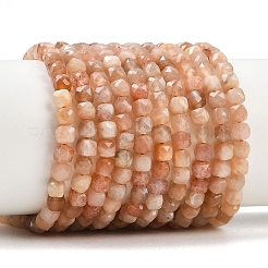 Натуральный персиковый лунный камень&nbsp;G-B171-A02-4x4mm