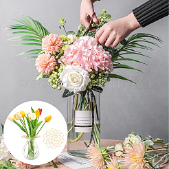 3 крышка-вставка для цветочной композиции из нержавеющей стали с 6 заколками для волос из кожи аллигатора FIND-WR0011-48B