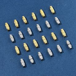 40 комплект 2-х цветных латунных винтовых застежек-колонн KK-FS0001-62