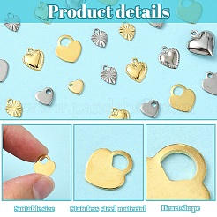 9 style de breloques en acier inoxydable 201/304&nbsp;STAS-YW0002-54