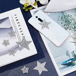 24 шт. 6 стиля звездочки блестящие стразы горячей фиксации DIY-FG0002-76