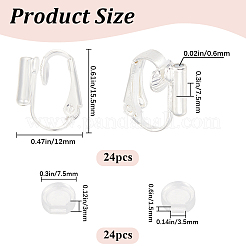 24 шт. латунные клипсы-конвертеры фурнитура KK-SP0001-16S