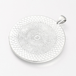Tibetischer Stil Legierung Anhänger Fassungen&nbsp;X-TIBEP-R351-02AS-LF