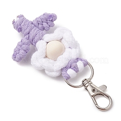 4 шт. 4-х цветные хлопковые подвесные украшения из цветов HJEW-JM02823