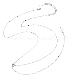 Lariat- und Y-Halskette aus Edelstahl 304&nbsp;NJEW-OY002-31P