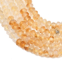 Нити из нагретых натуральных цитриновых бусин&nbsp;G-B175-A05-2x4mm