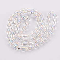 Galvanisieren transparente Glasperlen Stränge&nbsp;X-EGLA-T020-11-A02