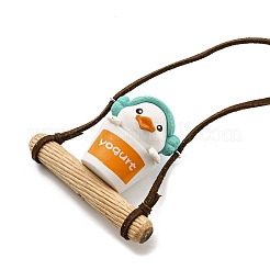 Симпатичные пластиковые качающиеся подвесные украшения для ванны с уткой&nbsp;LS-HJEW-A009-01A