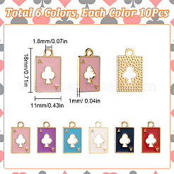 60шт 6 цвета подвеска из сплава&nbsp;ENAM-SC0003-89