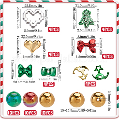 Набор акриловых бусин на рождественскую тематику OACR-SP0001-20B