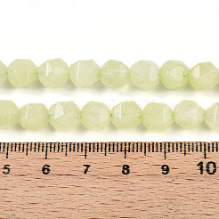 Gefärbt natürlichen weißen Jade Perlen Stränge&nbsp;G-T139-8mm-46K
